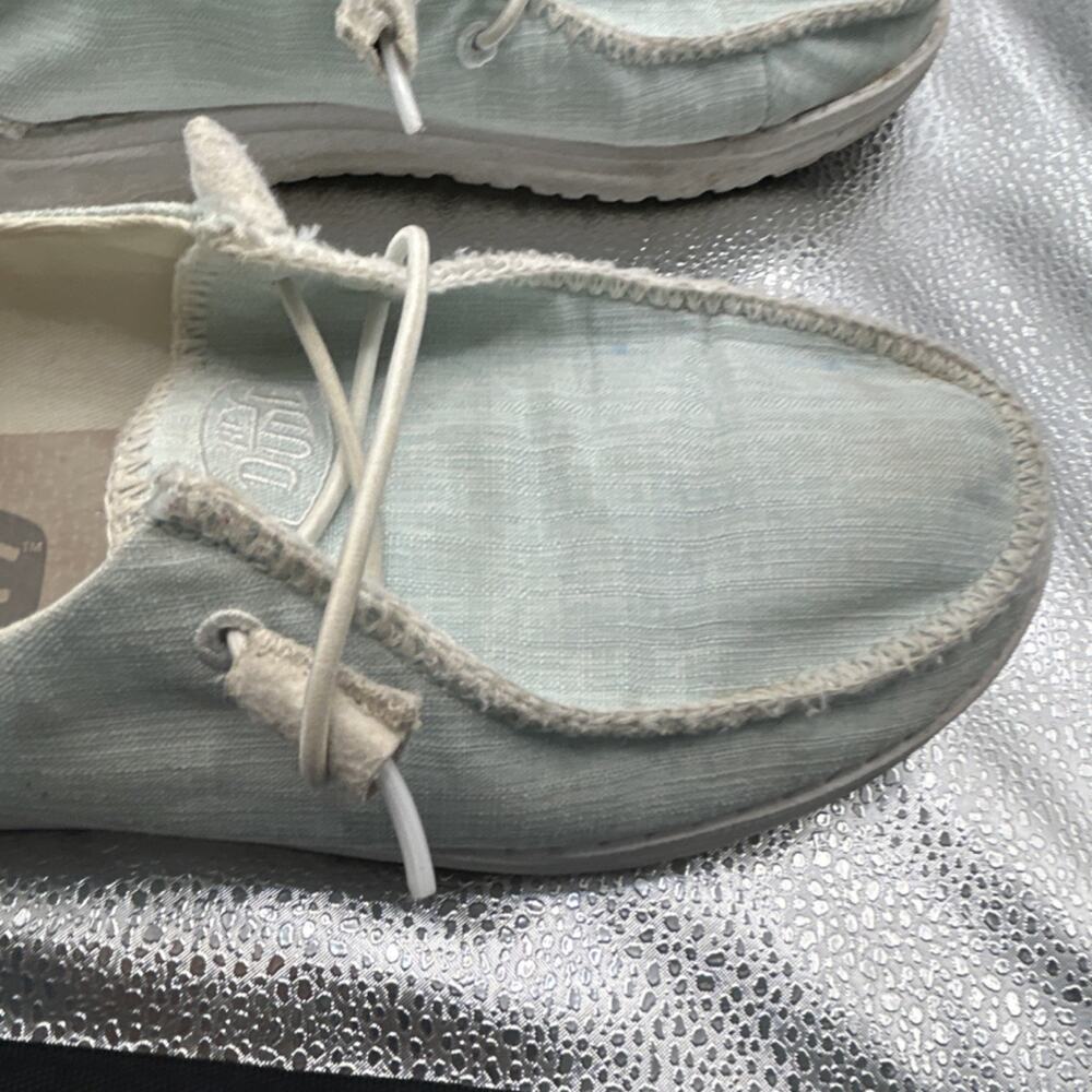 HEYDUDE Wendy Boho Stitch Sky Blue Women's Size 7 Slip-On Casual Shoes‎ - Picture 4 of 16